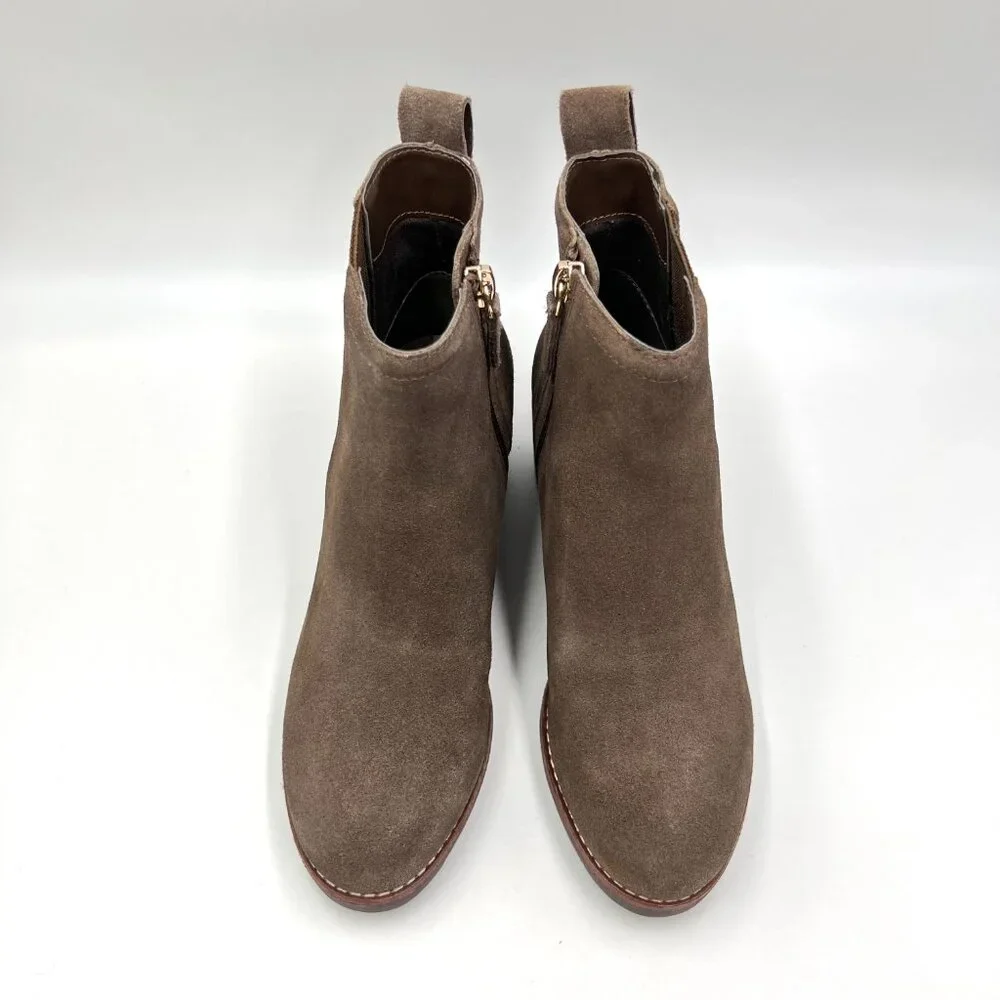 Sanctuary Womens Size 6.5 Engage Brown Suede Leather Wedge‎ Ankle Boots Shoes